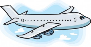 Drawing of an airplane flying